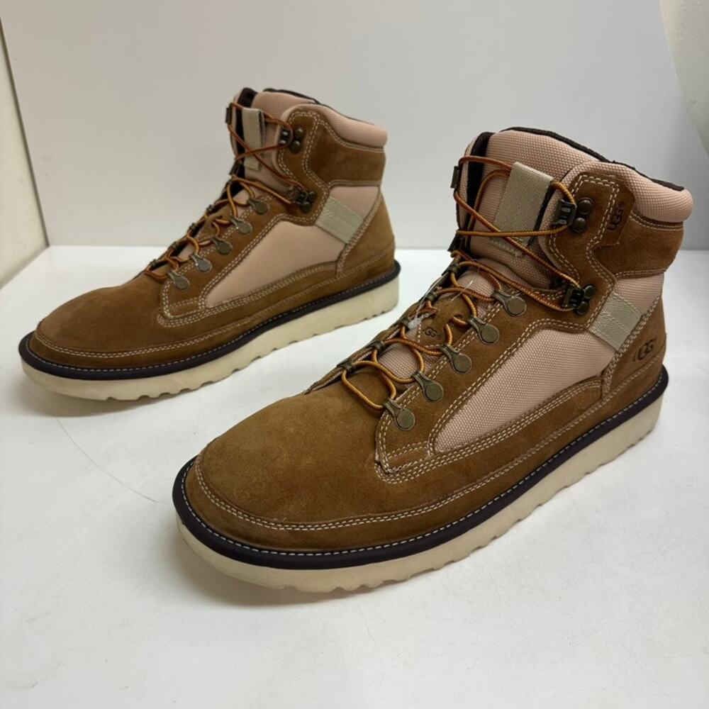 NWOT UGG Men's Highland Hiker Books Hiking Chestnut Brown Suede Mesh Size 14 - Picture 7 of 13